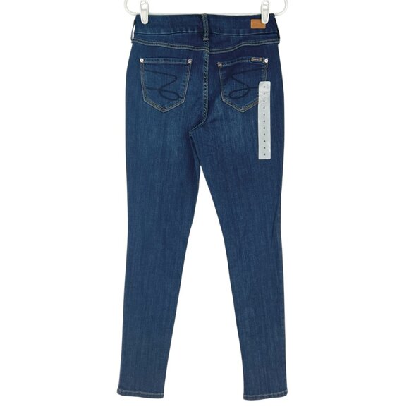 Seven7 Women's Tummyless High Rise Skinny Jeans Sz 4 Dark Wash Cotton Blend NWOT - Picture 2 of 10